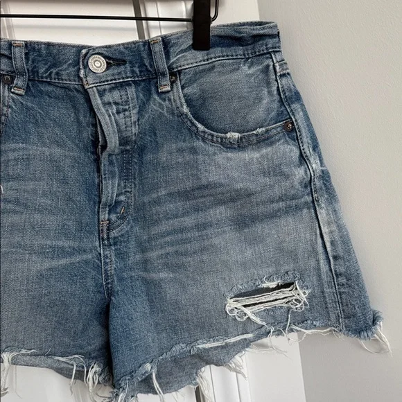 Moussy Vintage MV Pelion Denim Cut Off Shorts Size 29 - Picture 4 of 8
